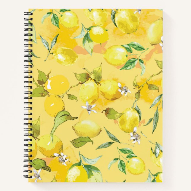 Watercolor lemon IV Notebook (Front)
