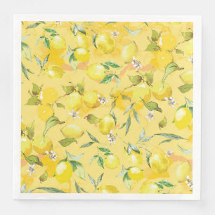Watercolor lemon IV Paper Dinner Napkins