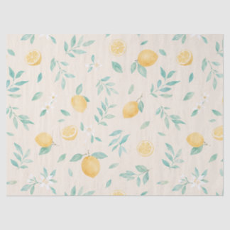 Watercolor Lemon Kitchen Dining Room Illustration Tissue Paper