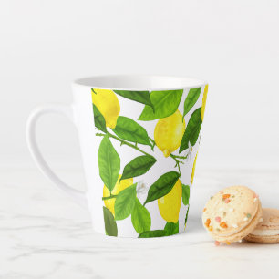 Watercolor Lemon Latte Mug