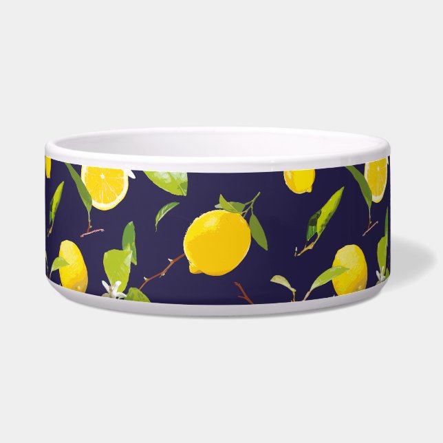 Watercolor Lemon & Leaves 10 Bowl (Front)