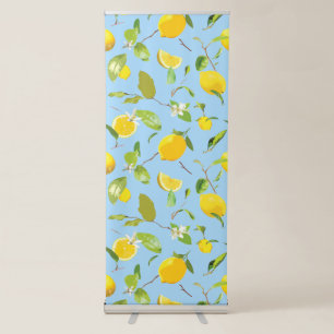 Watercolor Lemon & Leaves 3 Retractable Banner