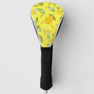 Watercolor Lemon & Leaves 4 Golf Head Cover