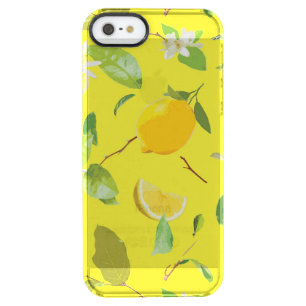 Watercolor Lemon & Leaves 4 Clear iPhone SE/5/5s Case