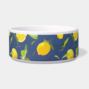 Watercolor Lemon & Leaves 9 Bowl