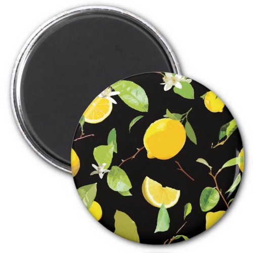 Watercolor Lemon  LeavesWatercolor Lemon  Leaves Magnet