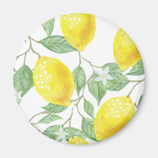 Watercolor Lemon Magnet