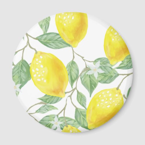 Watercolor Lemon Magnet