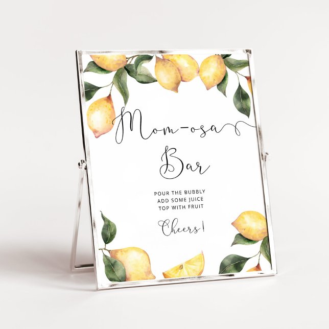 Watercolor lemon Mom-osa bar sign (Creator Uploaded)