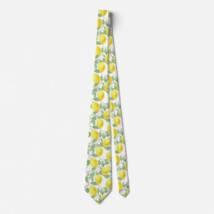 Watercolor Lemon Neck Tie