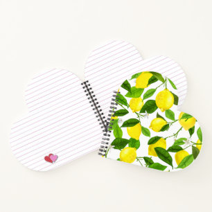 Watercolor Lemon  Notebook