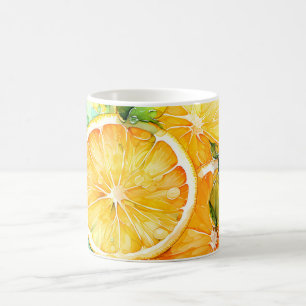 Watercolor Lemon Orange Lime Botanical Kitchen Coffee Mug