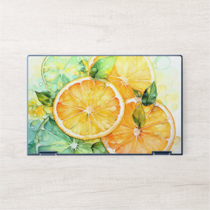 Watercolor Lemon Orange Lime Botanical Kitchen HP Laptop Skin