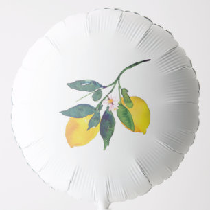 Watercolor Lemon Party Balloon