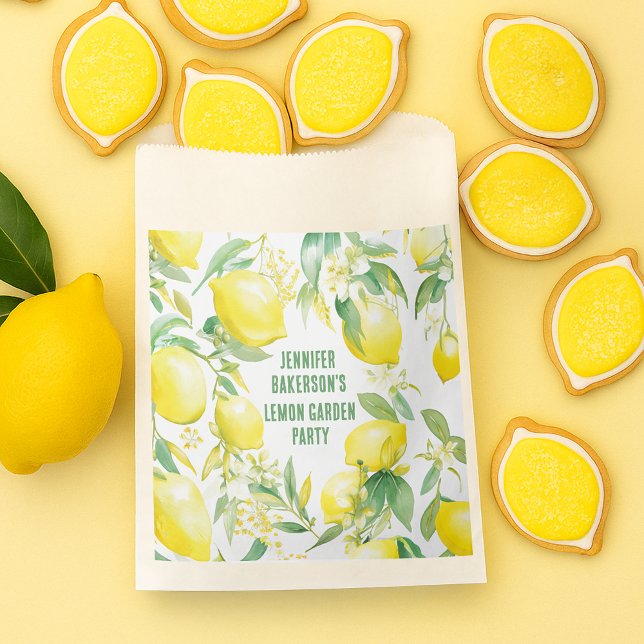 Watercolor Lemon Pattern Birthday Party Favor Bag (Watercolor Lemon Pattern Birthday Party Favor Bag
)