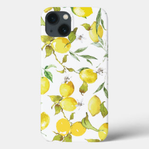 Watercolor Lemon Pattern iPhone 13 Case
