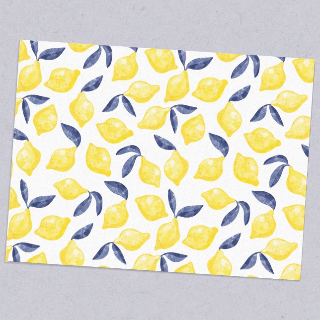 Watercolor Lemon Pattern Citrus Tissue Paper (Creator Uploaded)