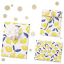 Watercolor Lemon Pattern Citrus Wrapping Paper Sheets