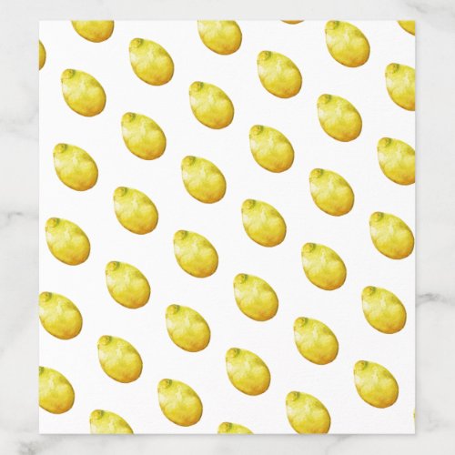 Watercolor Lemon Pattern Envelope Liner