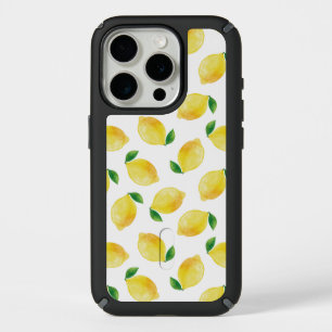 Watercolor Lemon Pattern iPhone 15 Pro Case