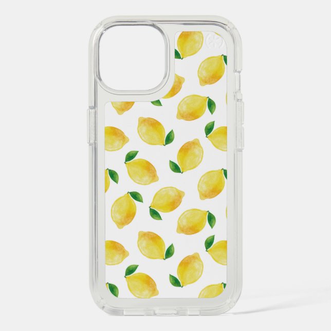 Watercolor Lemon Pattern Speck iPhone Case (Front)