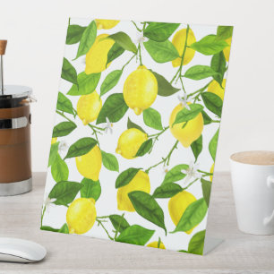 Watercolor Lemon Pedestal Sign