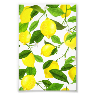 Watercolor Lemon Photo Print