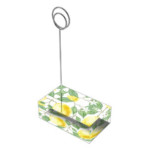 Watercolor Lemon Place Card Holder