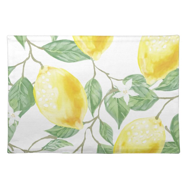 Watercolor Lemon Placemat (Front)