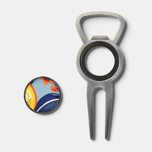 Watercolor Lemon Slice Divot Tool — Citrus Edition