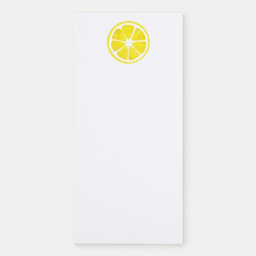 Watercolor Lemon Slice  Magnetic Notepad