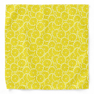 Watercolor Lemon Slices Bandana