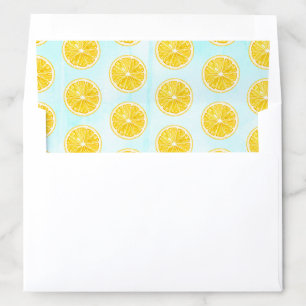 Watercolor Lemon Slices Envelope Liner