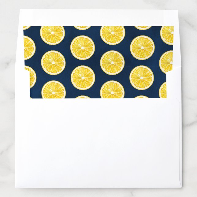 Watercolor Lemon Slices Envelope Liner (In Envelope)