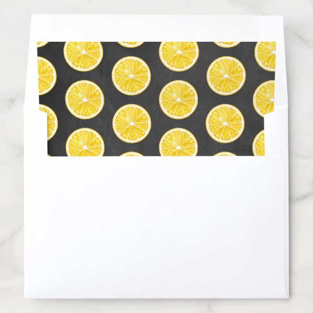Watercolor Lemon Slices Envelope Liner (In Envelope)