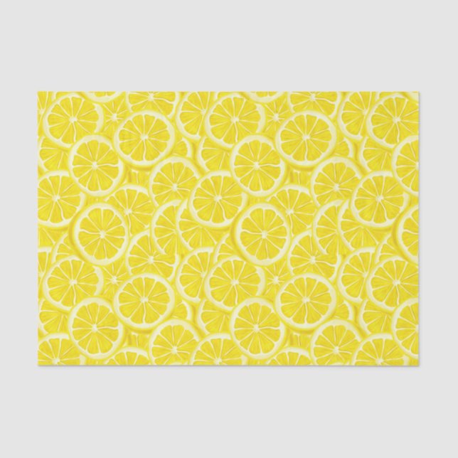 Watercolor Lemon Slices Tissue Paper (Front)