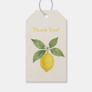 Watercolor Lemon Thank You  Gift Tags
