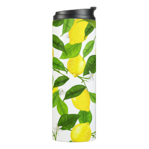 Watercolor Lemon Thermal Tumbler