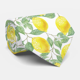 Watercolor Lemon Tie