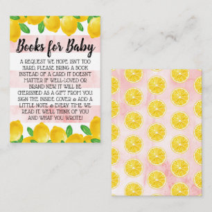 Watercolor Lemon Tree Baby Shower Book Request Enclosure Card