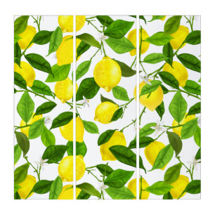 Watercolor Lemon Triptych