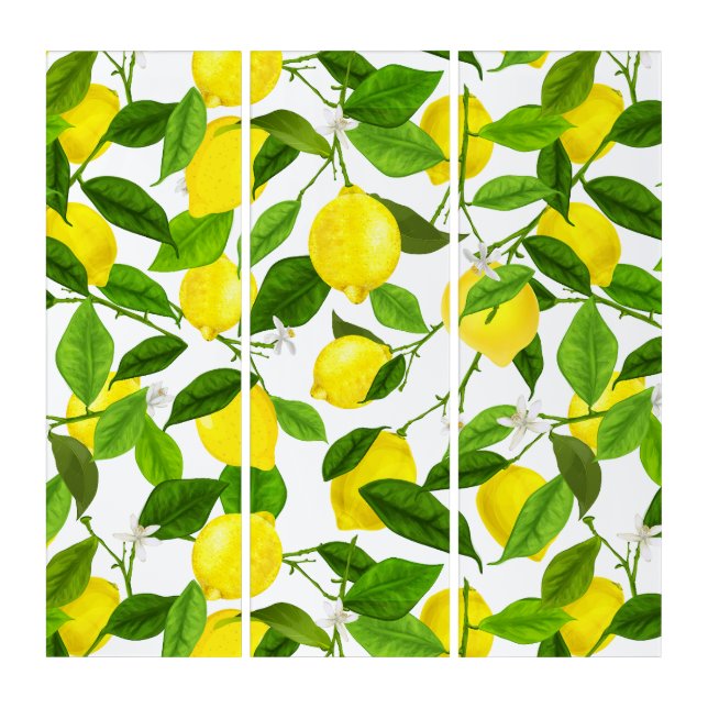 Watercolor Lemon Triptych (Front)