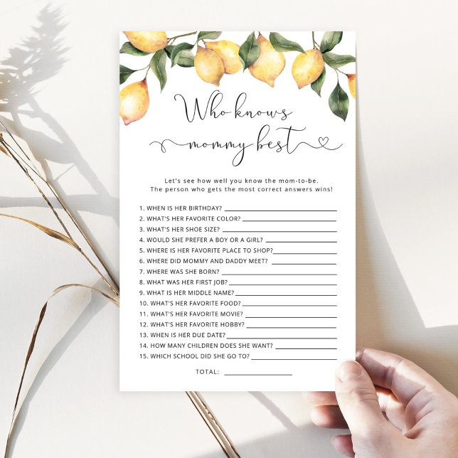 Watercolor lemon who knows mommy best game (Creator Uploaded)