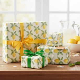 Watercolor Lemon Wrapping Paper