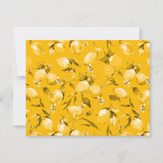Watercolor lemons 10 note card (Front)