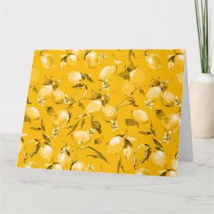 Watercolor lemons 10 thank you card