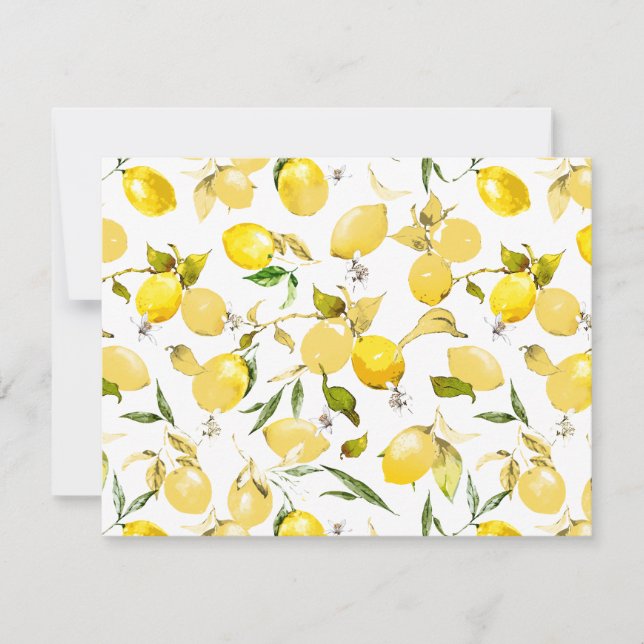 Watercolor lemons 13 note card (Front)