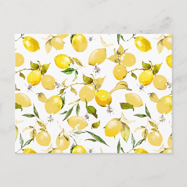 Watercolor lemons 13 postcard (Front)