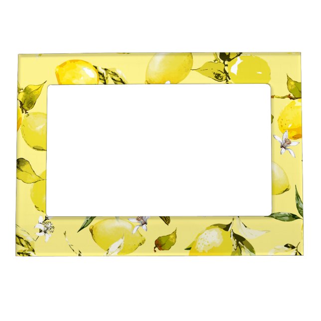 Watercolor lemons 15 magnetic frame (Front)