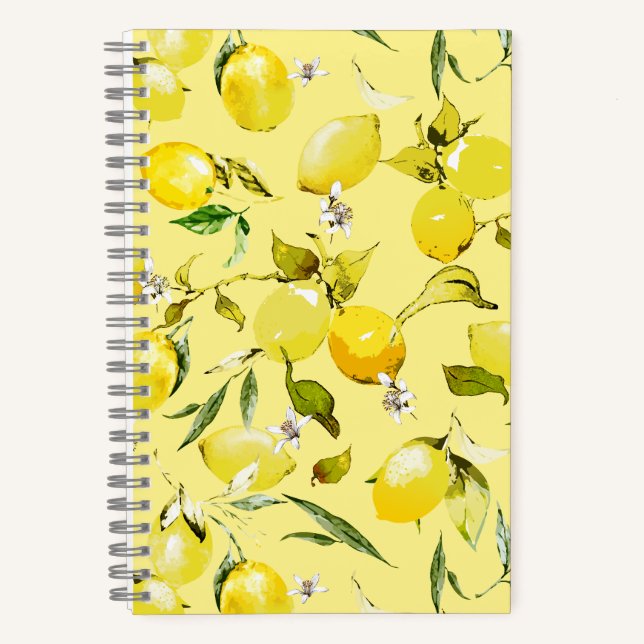 Watercolor lemons 16 notebook (Front)